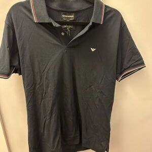 Emporio Armani Tipped Stretch Short Sleeve Polo Shirt